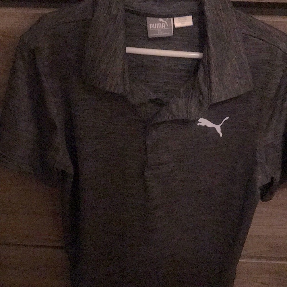 Puma Kids gray button t-shirt